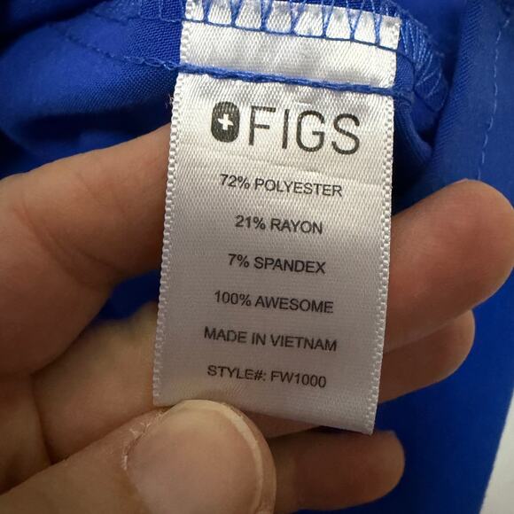 Figs blue scrub top sz XS nurse medical have some wear - Picture 4 of 12